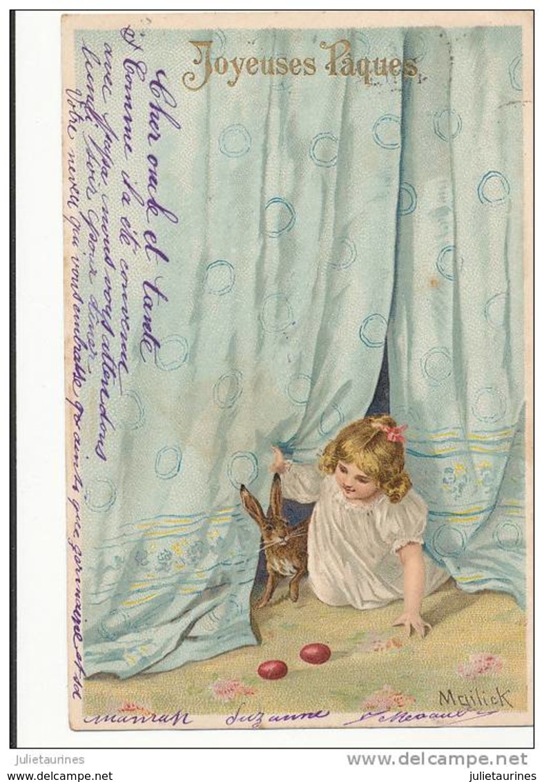 MAILICK ILLUSTRATEUR PETITE FILLE ET LIEVRE CPA BON ETAT - Mailick, Alfred