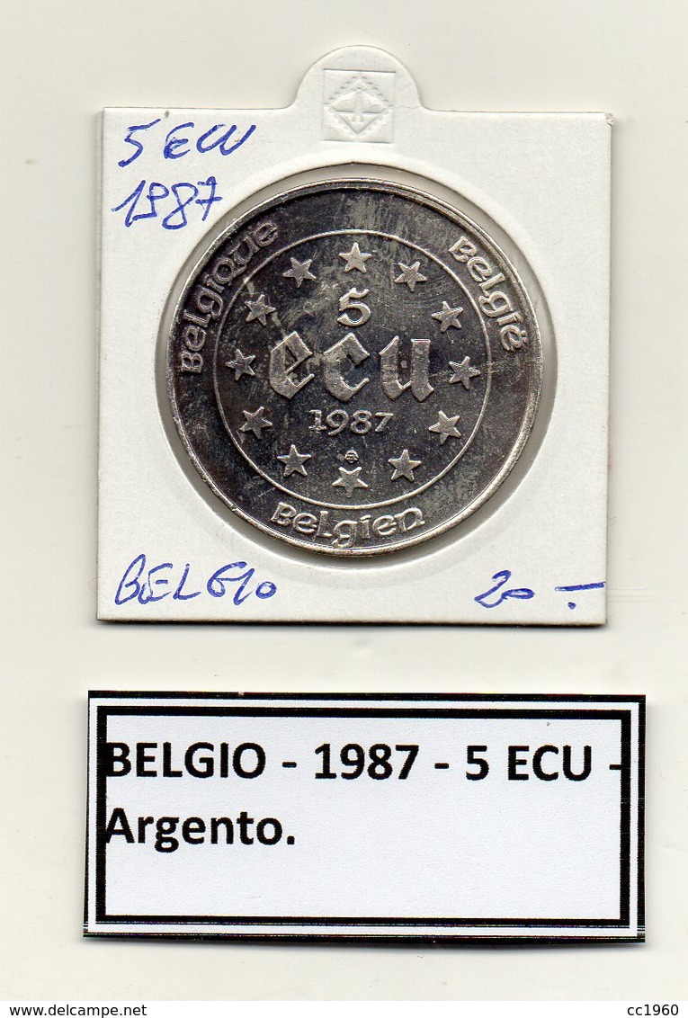 Belgio - 1987 - 5 ECU - Argento - (MW440) - Autres & Non Classés