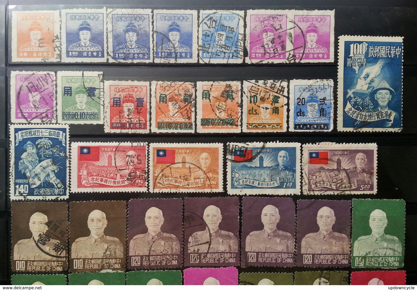 Taiwan ROC 1950-1959 100 Used Stamps Mixed Conditions2 Pages - Gebruikt