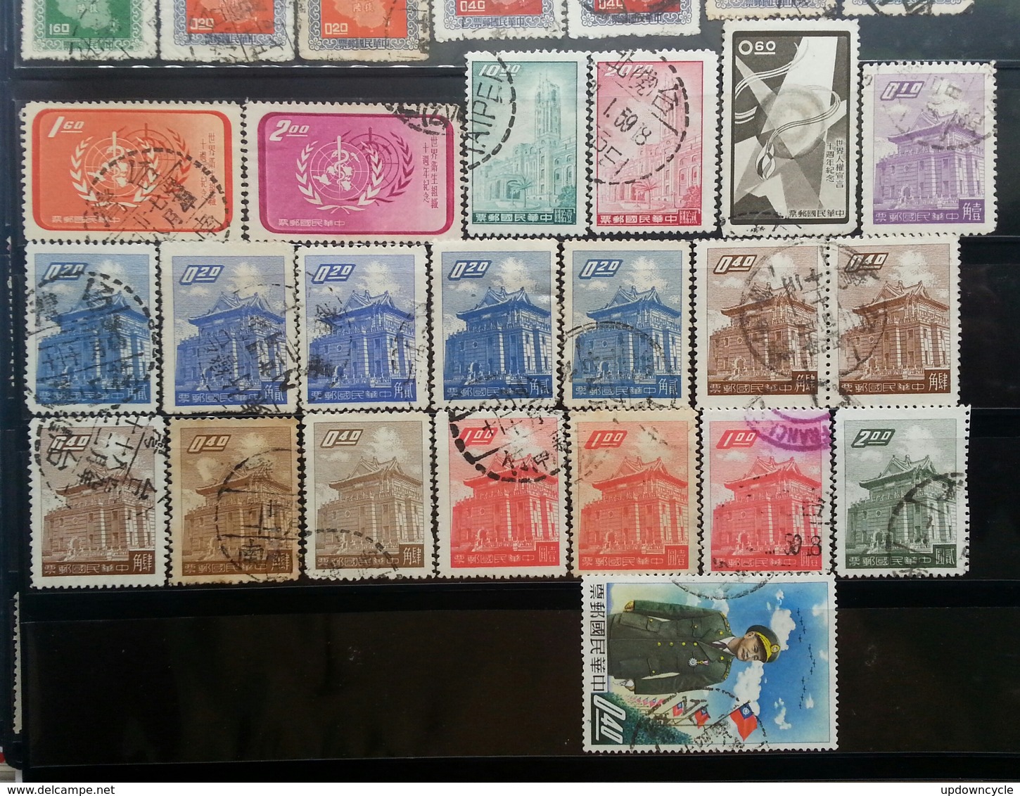 Taiwan ROC 1950-1959 100 Used Stamps Mixed Conditions2 Pages