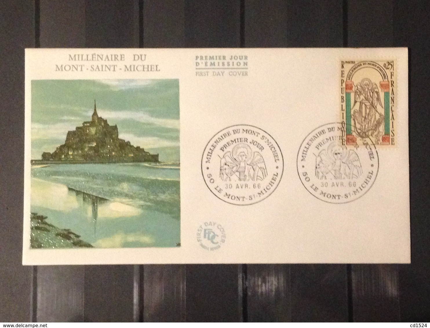 France - 1966 - Enveloppe 1er Jour - Millénaire Du Mont St Michel - Oblitérés