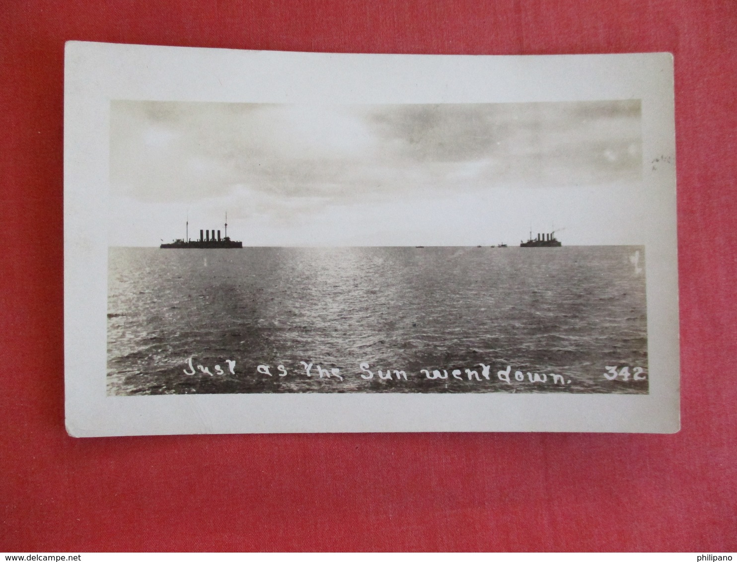 RPPC  Just As The Sun Went Down   Ref 2887 - Warships