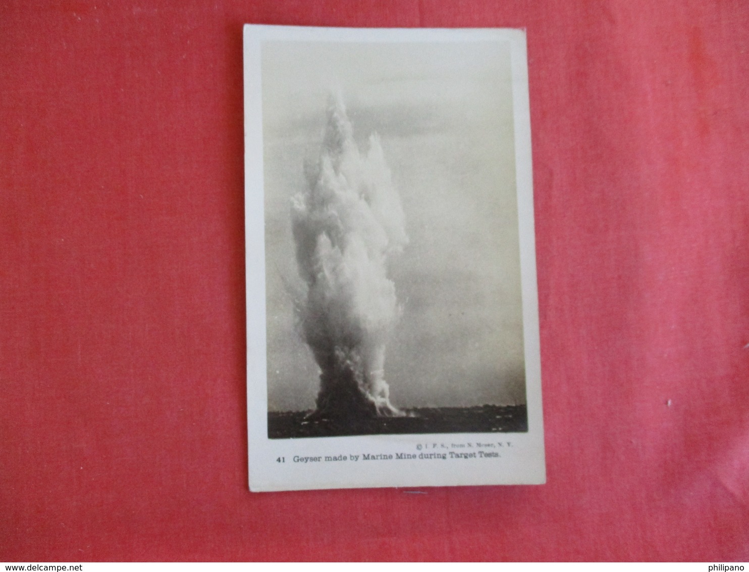 RPPC  Geyser Made By Marine Mine During Target  Tests    Ref 2887 - Warships