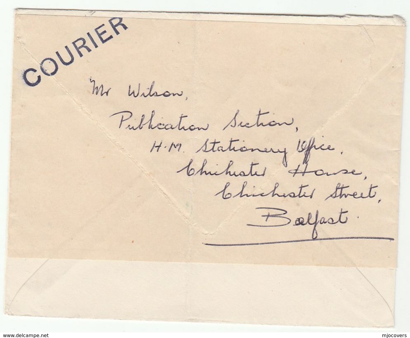 1954 JAMAICA COVER To BELFAST Then REDIRECTED BY COURIER Northern Ireland Gb Gvi Stamps - Jamaica (...-1961)