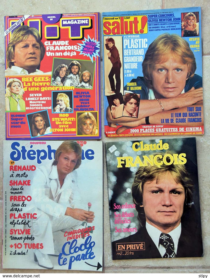 Claude François – Lot De 8 Revues. - Musique