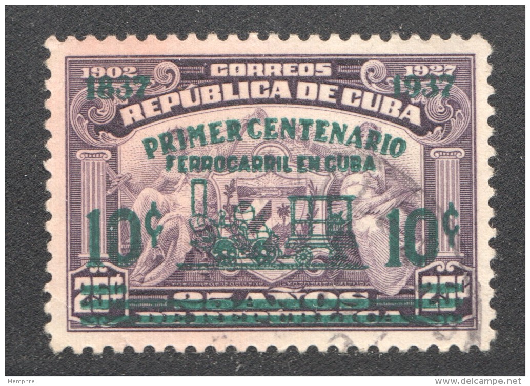 1937  Centenaire Des Chemins De Fer Cubains - Usados