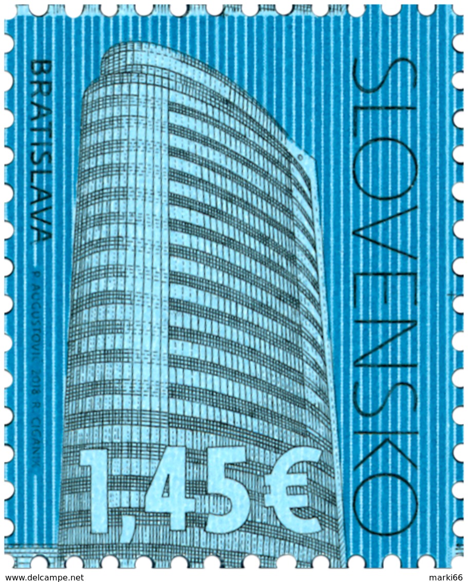Slovakia - 2018 - Cultural Heritage Of Slovakia - VÚB Mlynské Nivy, Bratislava - Mint Stamp - Nuevos