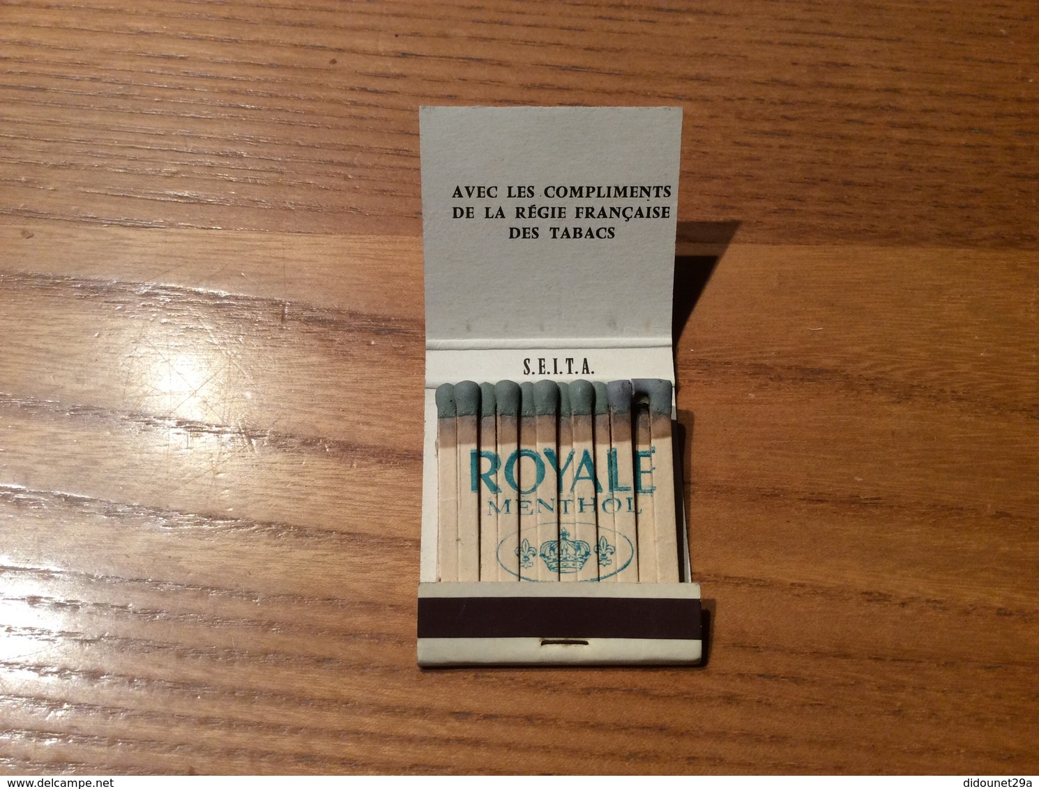 Pochette D'allumette * Seita Spea « ROYALE MENTHOL - Bien Frappée » (inscriptions Sur Allumettes) (cigarettes) - Boites D'allumettes