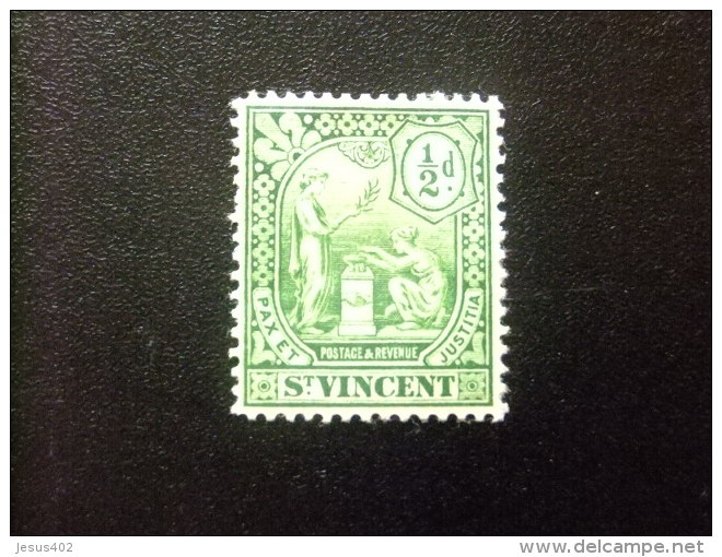 ST. VINCENT SAINT VINCENT 1907 - 08 PAX Et JUSTITIA Yvert 71 * MH - SG N 94 * MH - St.Vincent (...-1979)