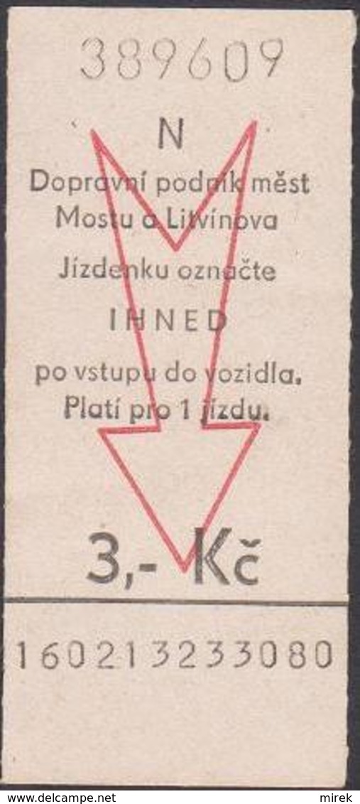 Czech Republic - Most A Litvinov; 1994 - 3 Kč, Used - Europe