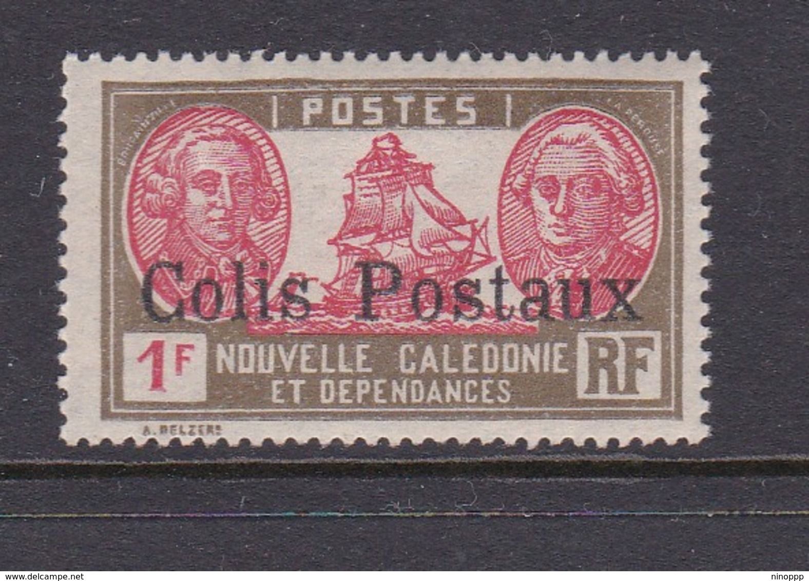 New Caledonia SG P180 Parcel Post Stamp 1930  1 F Pink And Drab Mint Light Hinged, - Ungebraucht