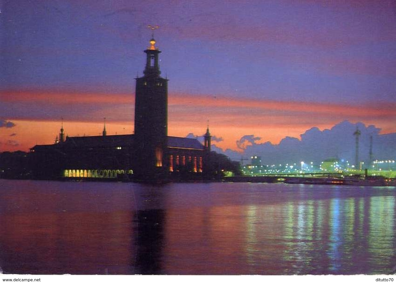 Stocklm - The City Hall At Sunset - Formato Grande Viaggiata – E 4 - Mondo