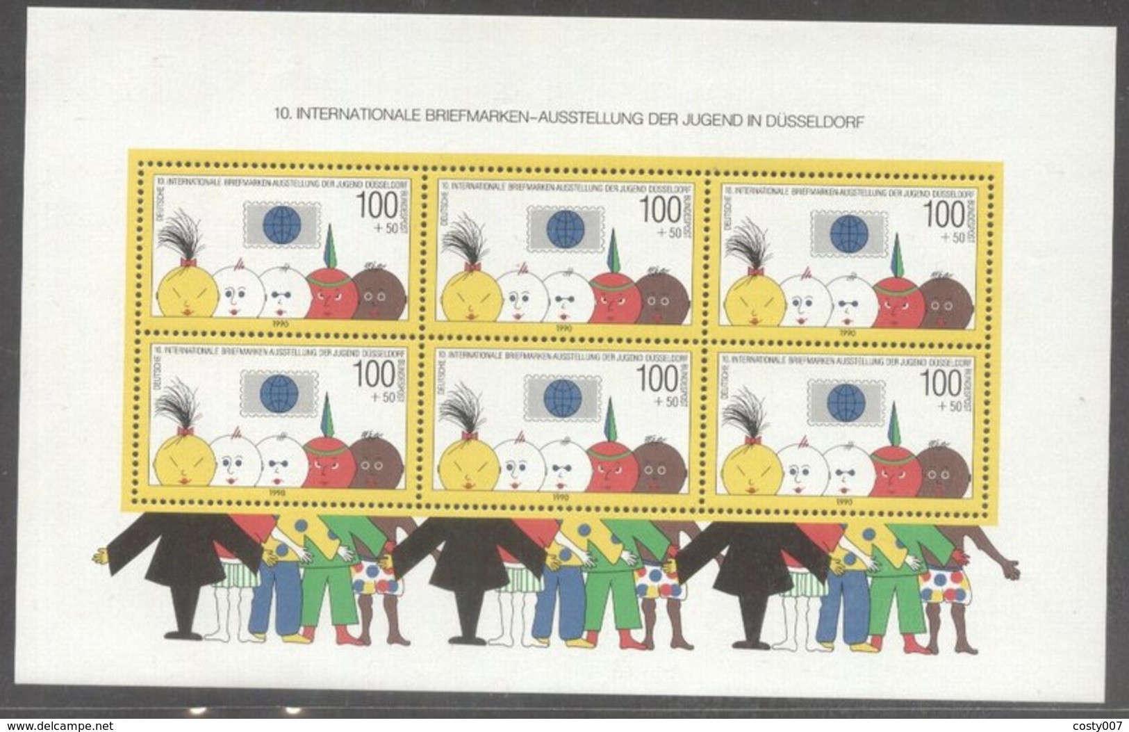 13 X Germany Bundes 1990 Philatelic Youth Exposition Perf. Sheet Mi.B21 MNH DA.153 - Andere & Zonder Classificatie