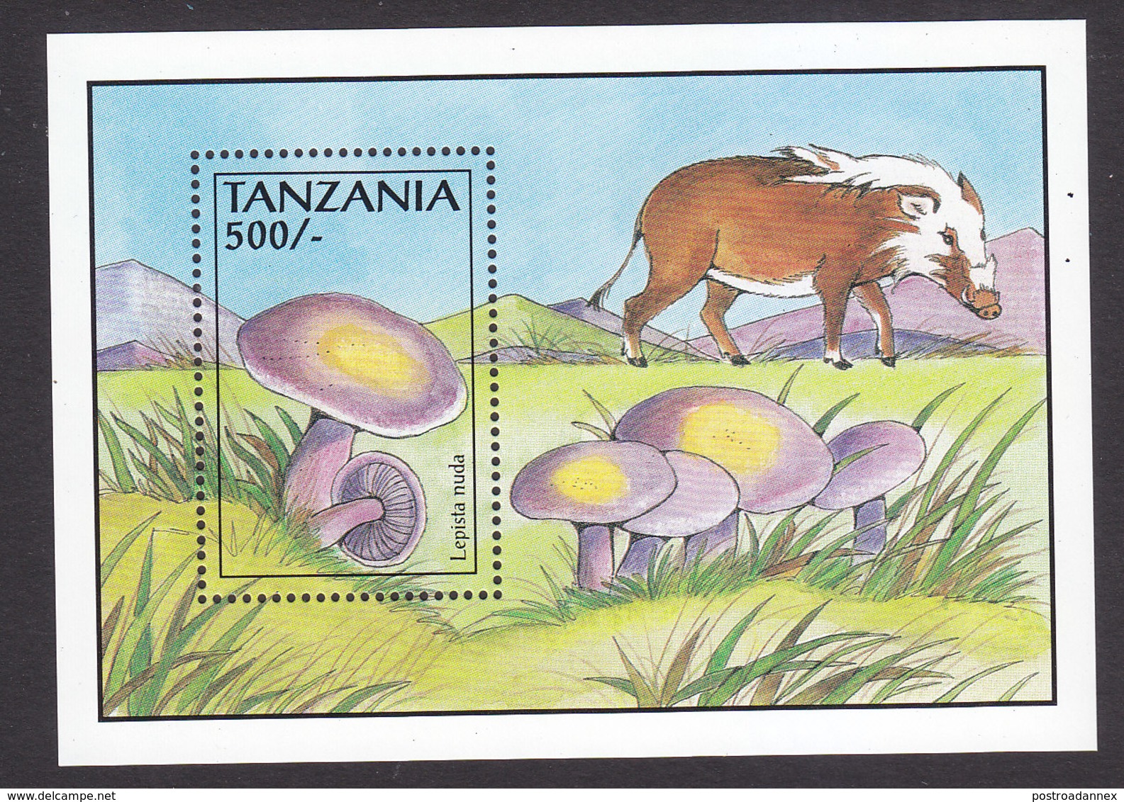 Tanzania, Scott #1017, Mint Never Hinged, Mushrooms, Issued 1993 - Tanzanie (1964-...)