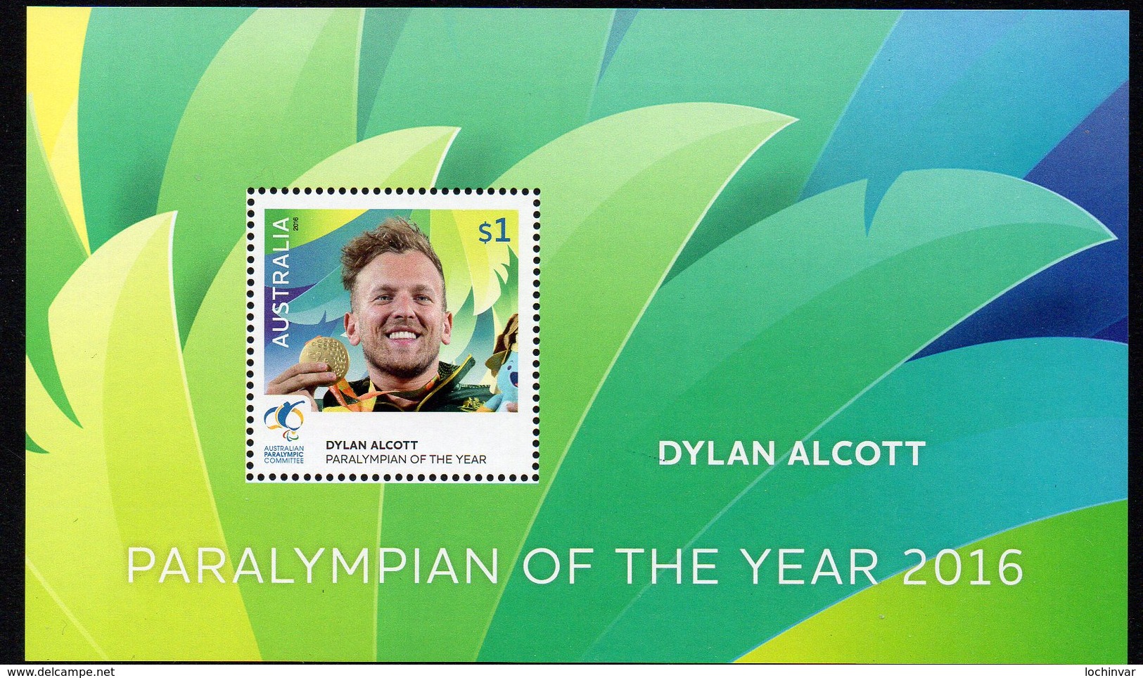 AUSTRALIA, 2016 PARALYMPIAN OF THE YEAR MINISHEET MNH - Mint Stamps