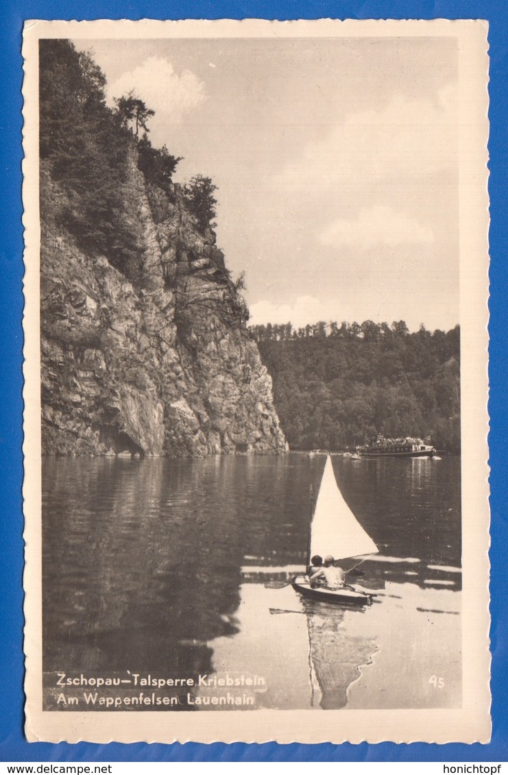 Deutschland; Zschopautal, Zschopau; TallsperreKriebstein Am Wappenfelsen Lauenhain - Zschopau