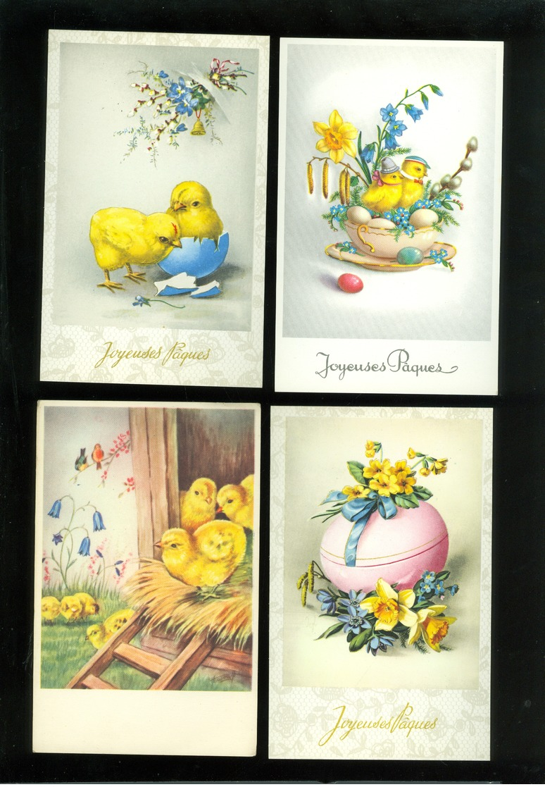 Beau lot de 60 cartes postales fantaisie  Pâques ( non écrites ) Mooi lot 60 postkaarten fantasie  Pasen ( 32 coloprint)