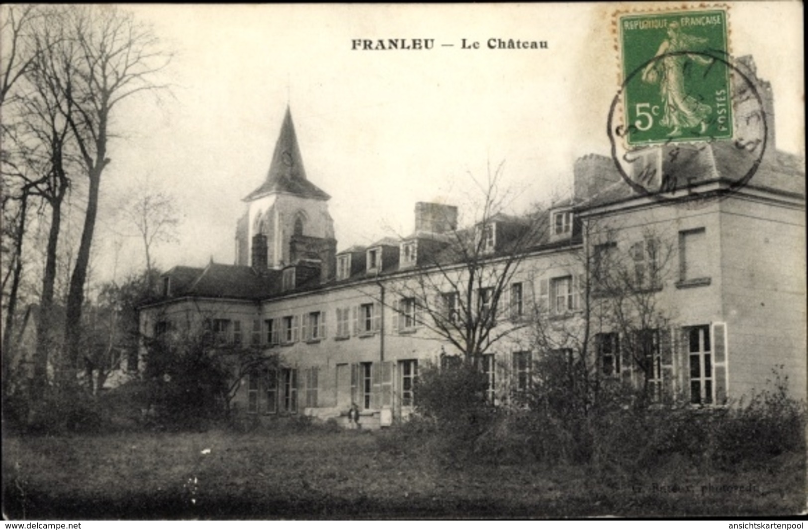 Cp Franleu Somme, Le Chateau, Blick Auf Das Schloss, Fassade, Turm - Autres & Non Classés