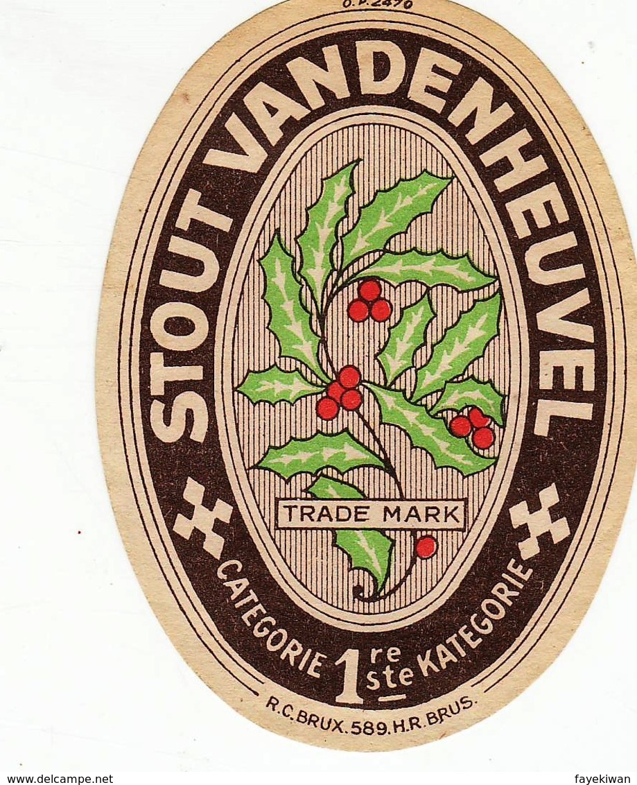 STOUT " Vandenheuvel - 1 De Kategorie- Rare Anc. - Bière