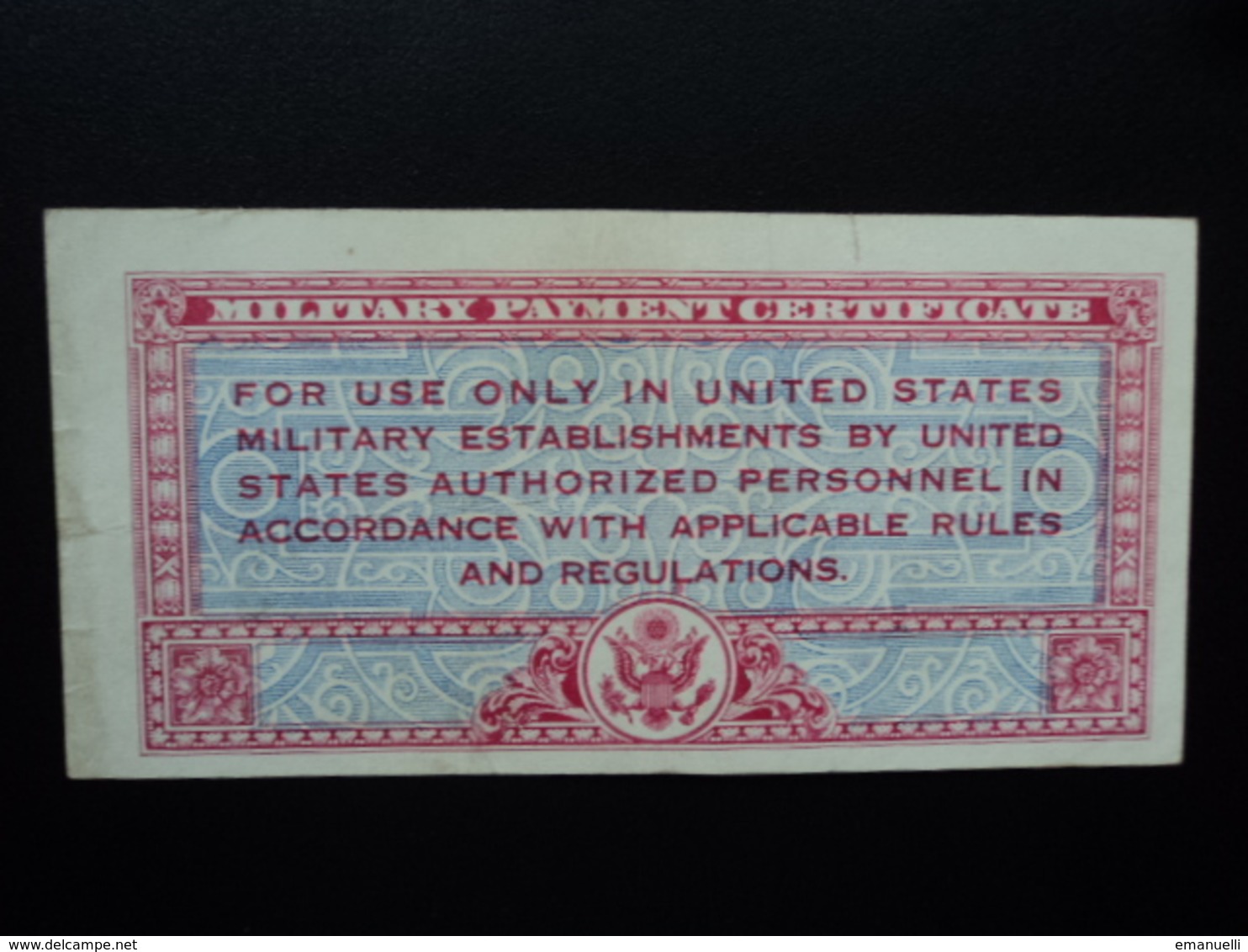 ÉTATS UNIS D'AMÉRIQUE : MILITARY PAYMENT CERTIFICATE * : 50 CENTS  ND 1947  P M11   SUP - 1947-1948 - Series 471