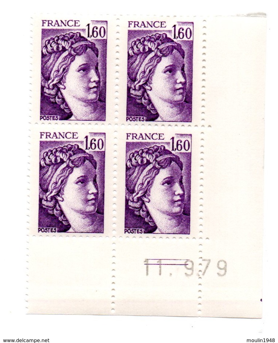 Sabine De Gandon N°2060 Coin Daté 11.9.79 Neuf Sans Charniére - 1970-1979