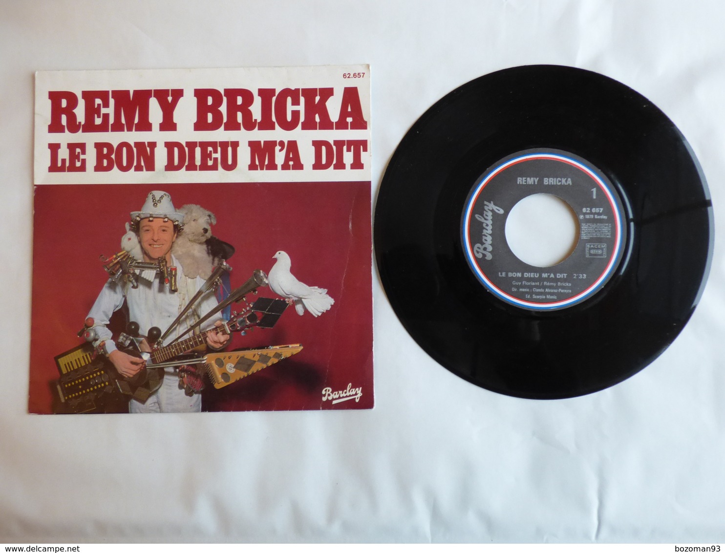 EP 45T  REMY BRICKA  LABEL POLYDOR 62657  LE BON DIEU M'A DIT - Disco & Pop