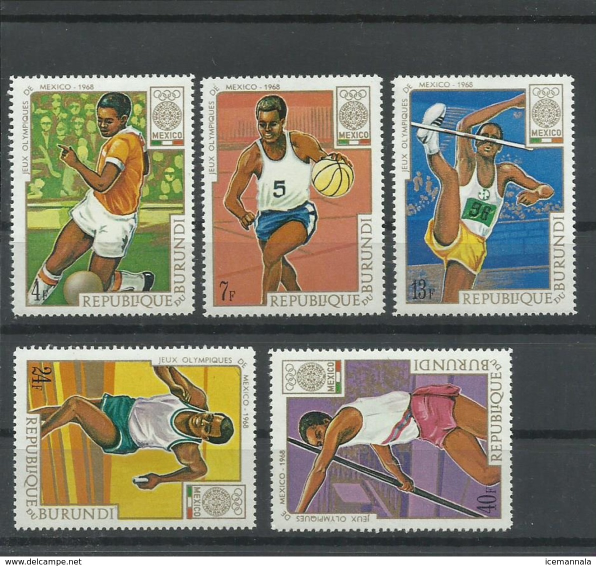 BURUNDI   YVERT   294/98    MNH  ** - Summer 1968: Mexico City