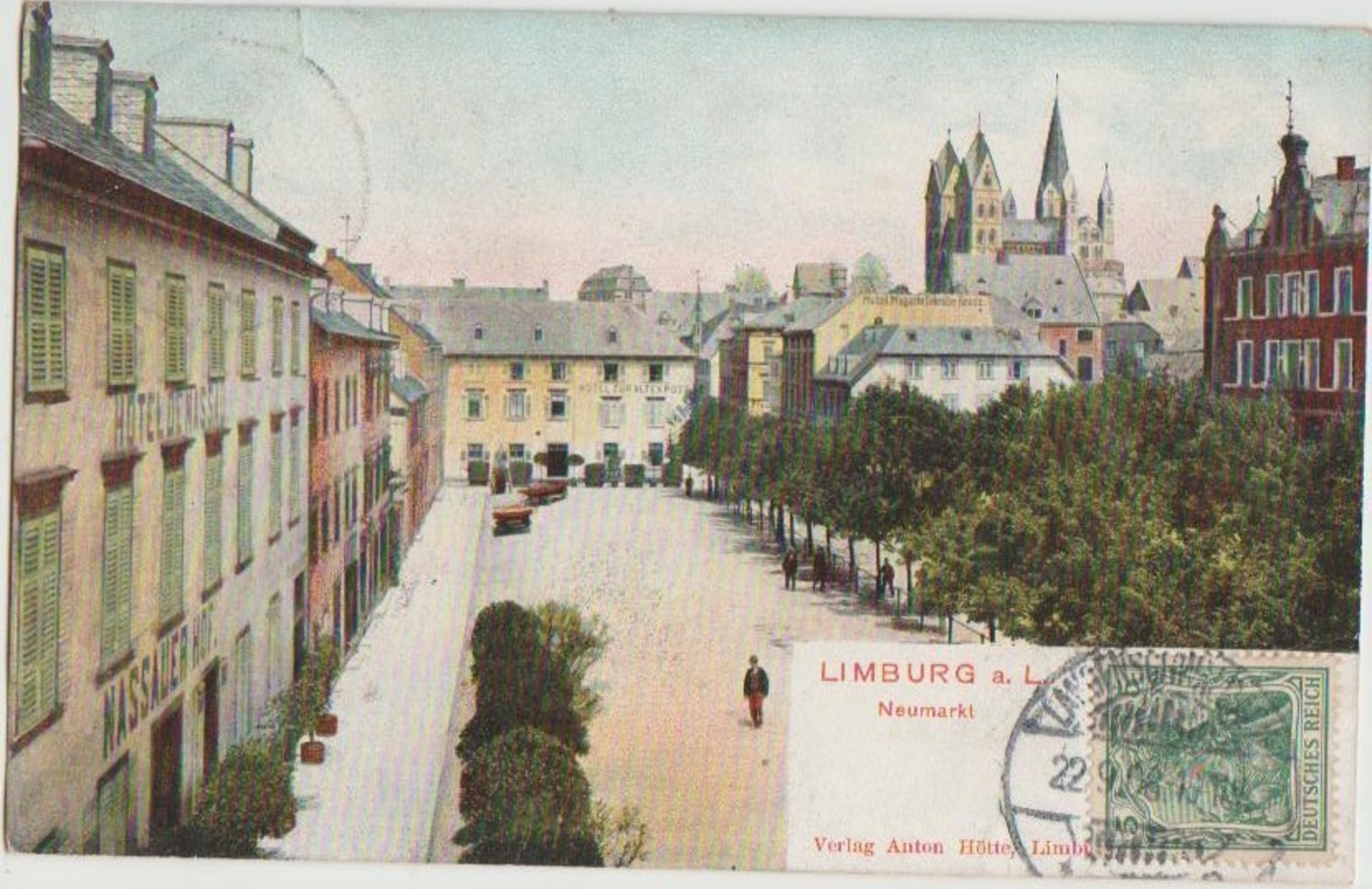AK LIMBURG Neumarkt Nassauer Hof 1908 - Limburg