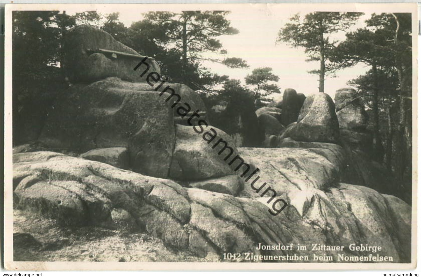 Jonsdorf Im Zittauer Gebirge - Zigeunerstuben Beim Nonnenfelsen - Foto-Ansichtskarte - Jonsdorf