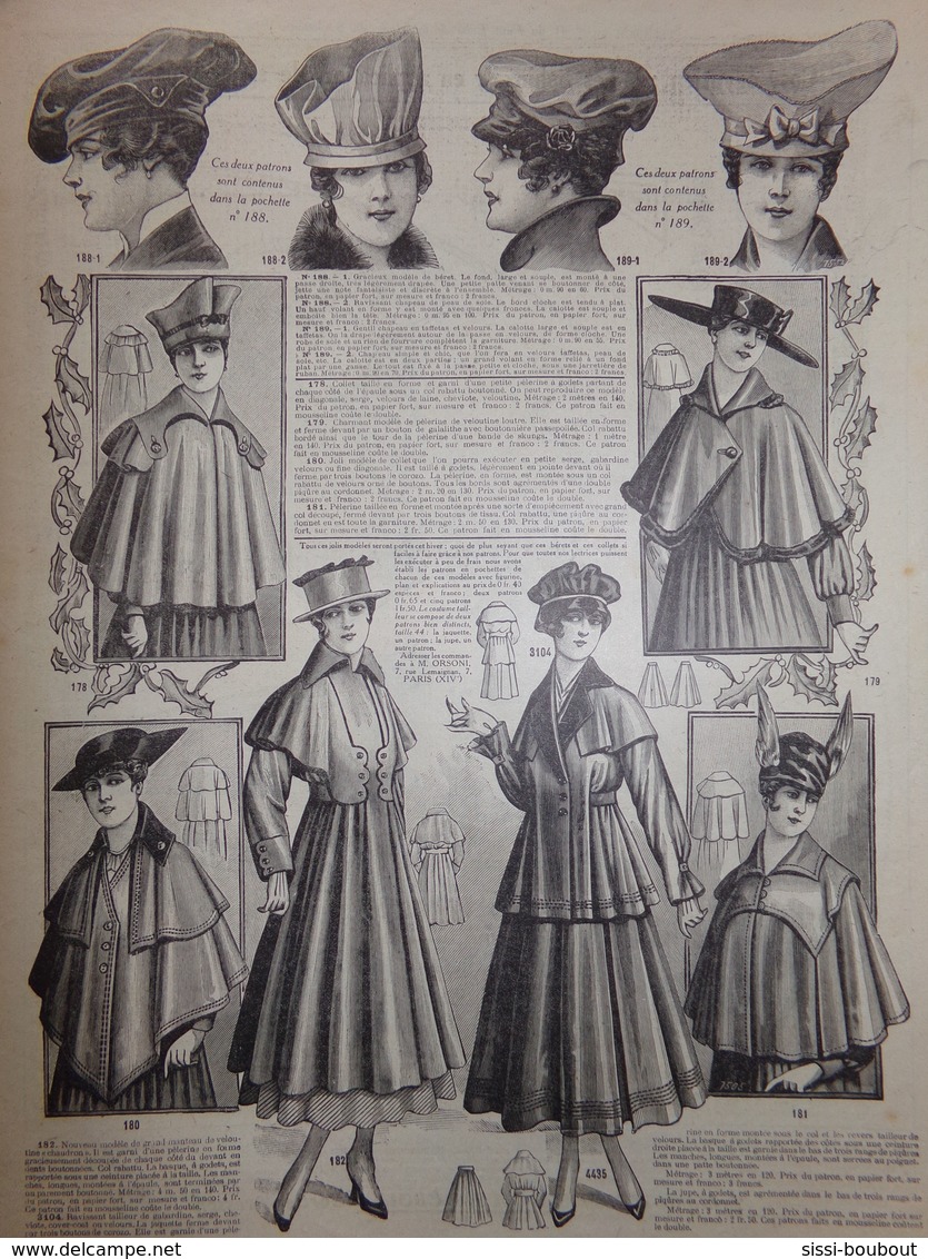 "Le Petit Echo De La Mode" Numéro: 41 De L'Année: 1916 - Mode - Modèles - Culture - Culinaire - Mode
