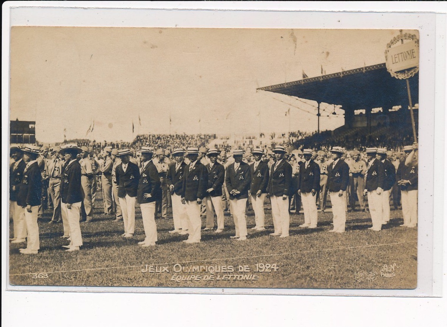 PARIS : Jeux Olympiques Paris 1924, Equipe De Lettonie - Etat - Autres & Non Classés