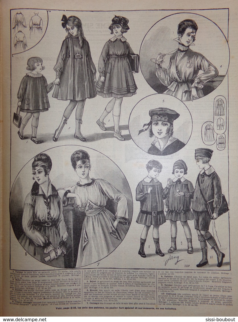 "Le Petit Echo De La Mode" Numéro: 40 De L'Année: 1916 - Mode - Modèles - Culture - Culinaire - Mode