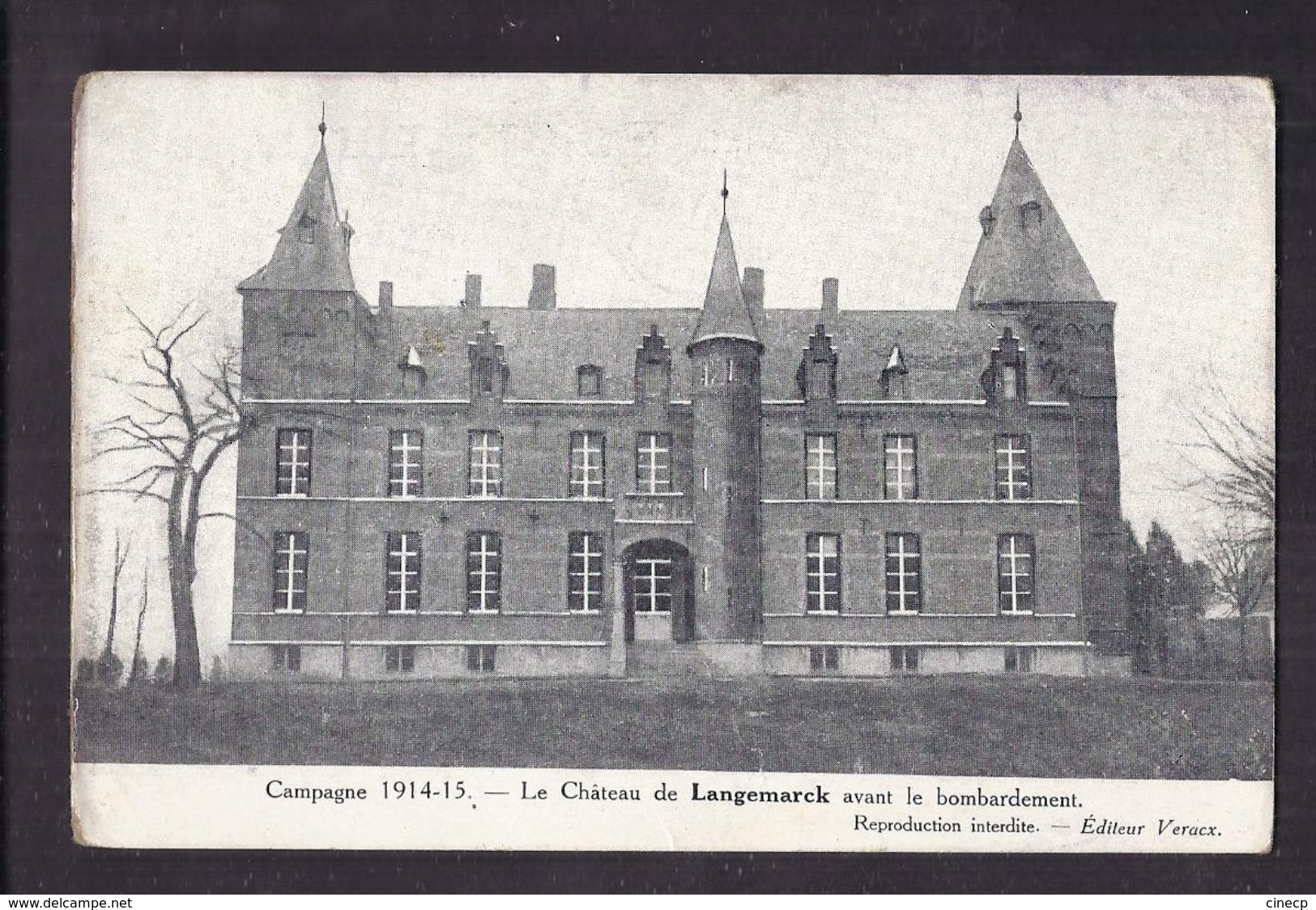 CPA BELGIQUE - LANGEMARK - Campagne GUERRE 14-18 - Le Château De Langemark Avant Le Bombardement - Langemark-Poelkapelle