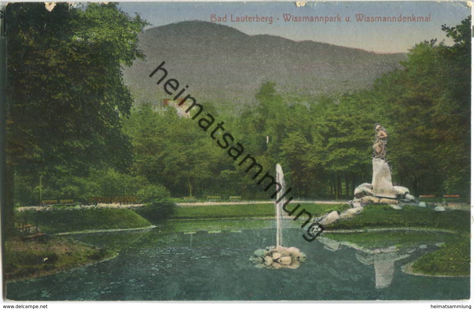 Bad Lauterberg - Wissmannpark Und Wissmanndenkmal - Verlag Stengel & Co. GmbH Dresden - Bad Lauterberg