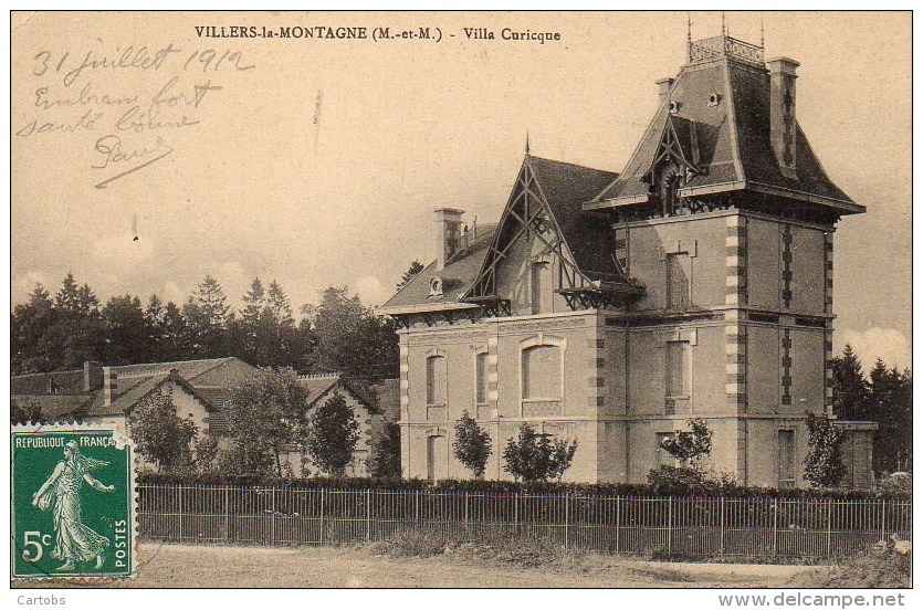 54 VILLERS-la-MONTAGNE  Villa Curicque - Autres & Non Classés