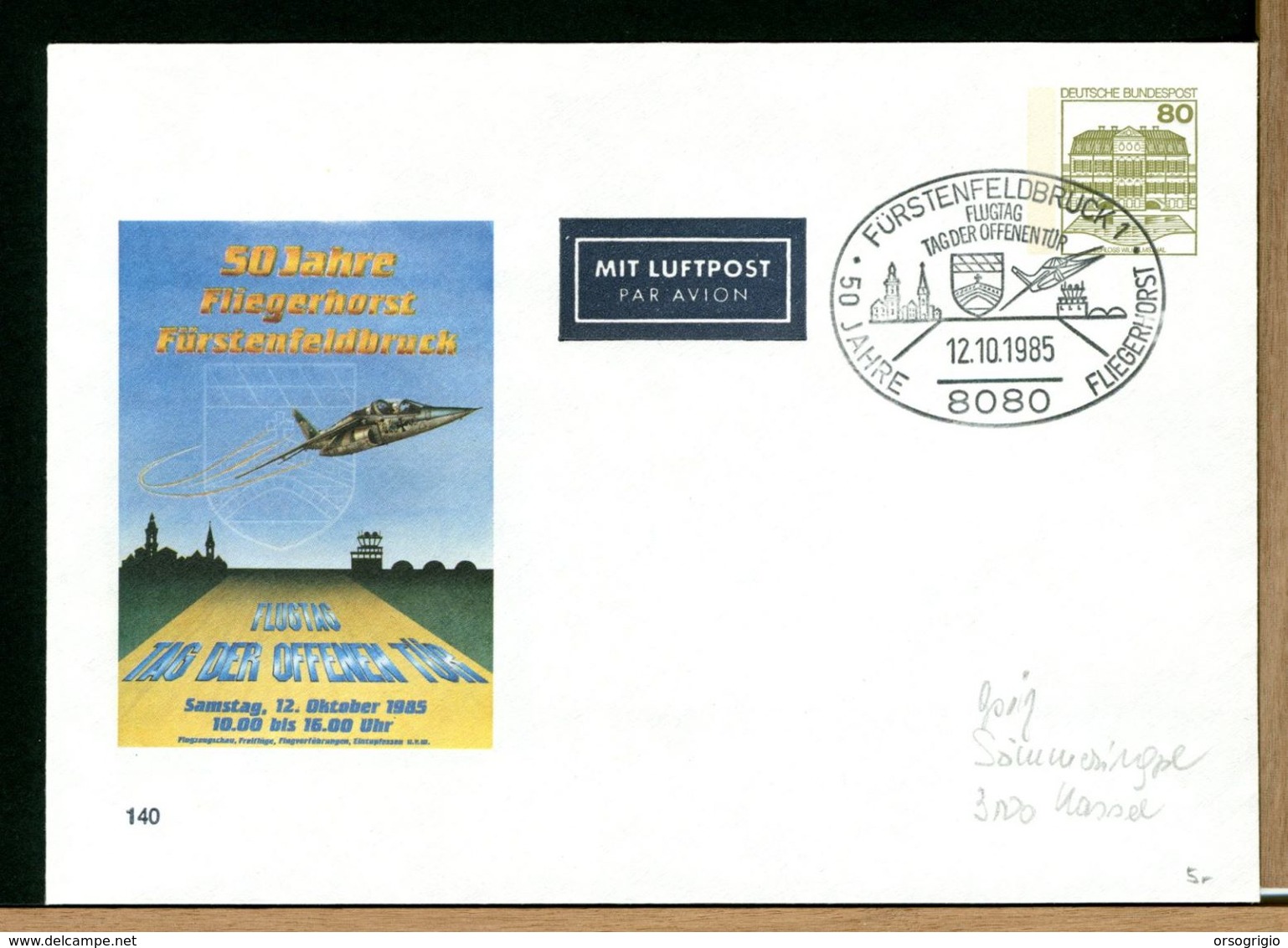 DEUTSCHE - FURSTENFELDBRUCK - FLIEGERHORST - FLUGTAG 1985 - Enveloppes Privées - Neuves