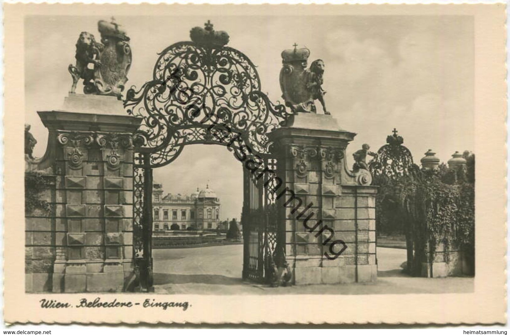 Wien - Belvedere - Eingang - Foto-AK - Verlag W. Kobald Wien - Belvedere