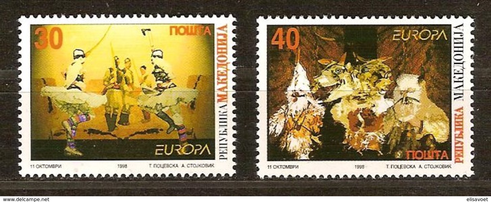 Macédoine Macedonia 1998 Yvertn° 128-129 *** MNH Cote 5,00 Euro Europa Festivals Nationaux - Macédoine Du Nord