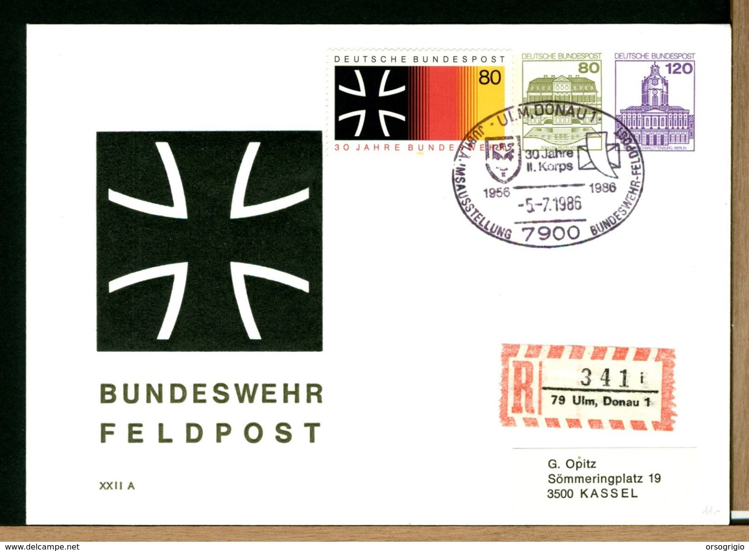 DEUTSCHE - BUNDESWEHR - 1986  ULM DONAU - FELDPOST - Private Covers - Mint