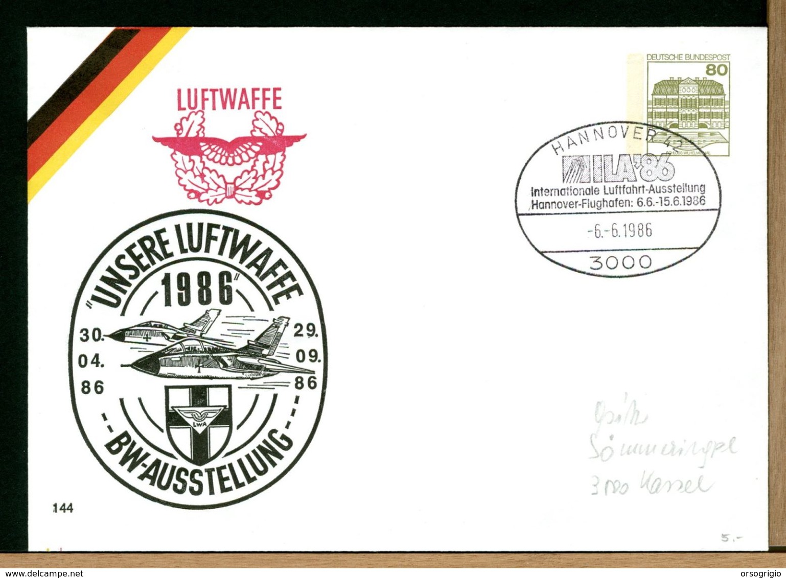 DEUTSCHE - BUNDESWEHR - 1986  HANNOVER  ILA '86 - Enveloppes Privées - Neuves