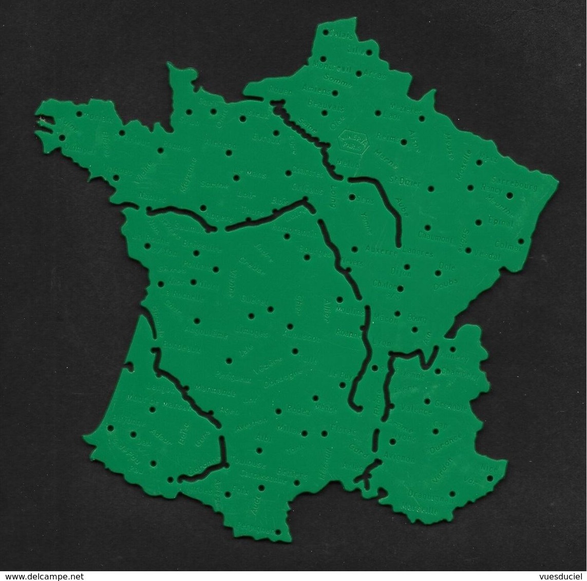 Carte De France En Plastique - Objet Vintage Utilisé Dans Les écoles Pour Apprendre La Géographie - Autres & Non Classés