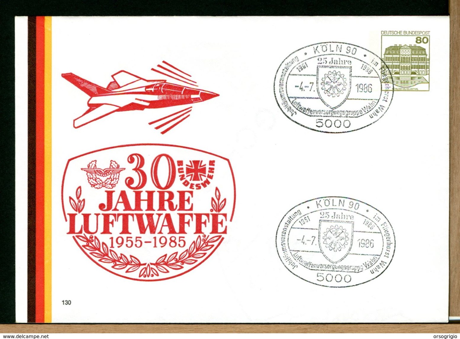 DEUTSCHE - GANZSACHEN - 1986  KOLN  LUFTWAFFE - HORST WAHN - Enveloppes Privées - Neuves