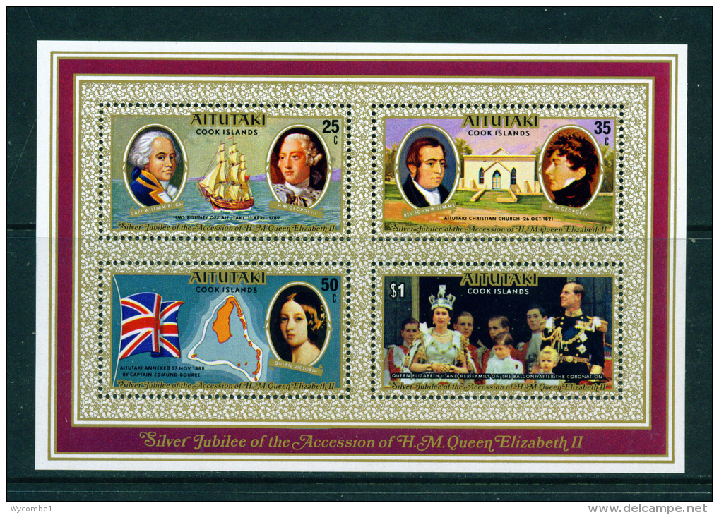 AITUTAKI - 1977 Silver Jubilee Miniature Sheet Unmounted Mint - Aitutaki