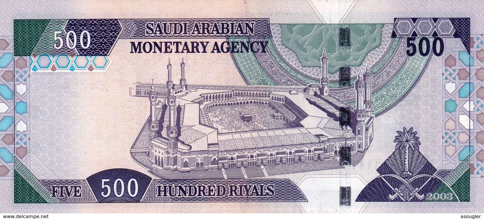 SAUDI ARABIA 500 RIYALS 2003 XF - AU P-30  (free Shipping Via Registered Air Mail) - Saudi-Arabien