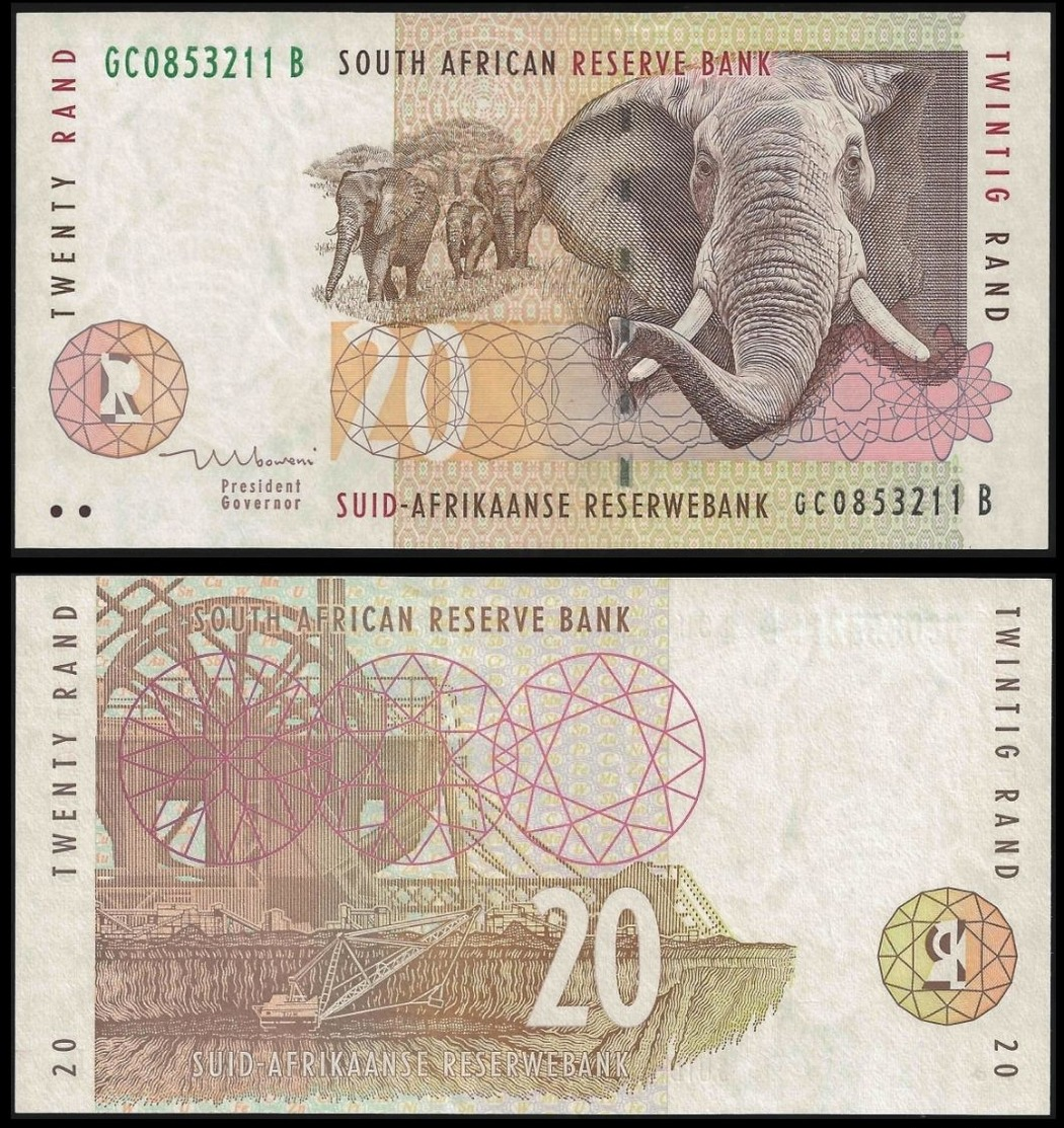 South Africa 20 RAND Sign 8 ND 1999 P 124b UNC  (Zuid-Afrika, Sudafrica, Afrique Du Sud) - Afrique Du Sud