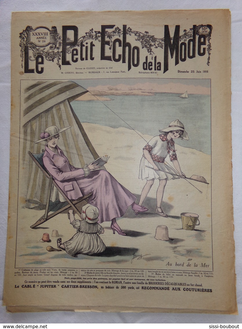 "Le Petit Echo De La Mode" Numéro: 26 De L'Année: 1916 - Mode - Modèles - Culture - Culinaire - Mode