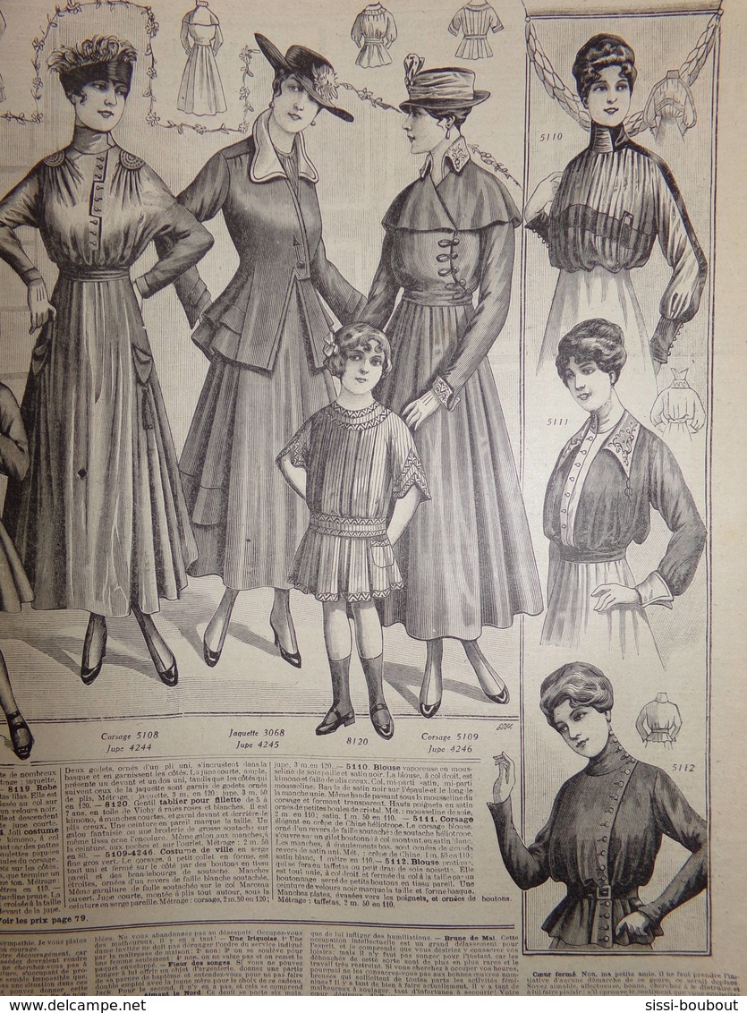 "Le Petit Echo De La Mode" Numéro: 10 De L'Année: 1916 - Mode - Modèles - Culture - Culinaire - Mode
