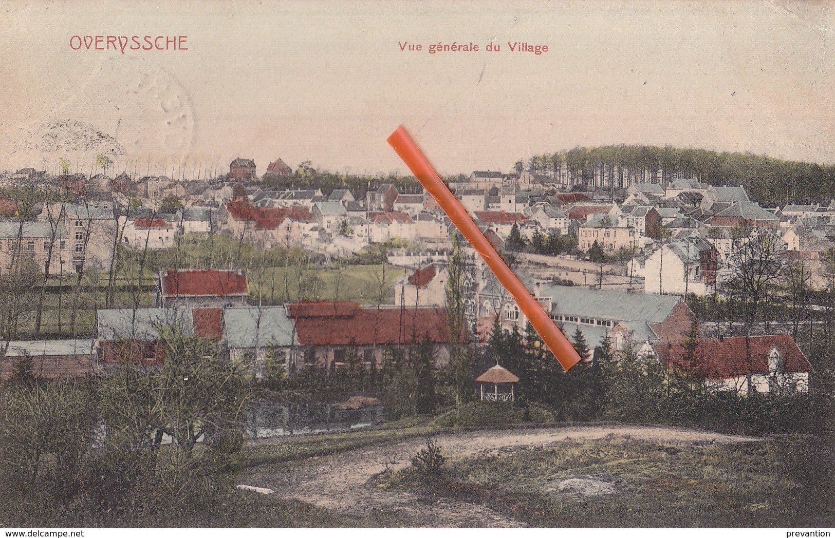 OVERYSSCHE - Vue Générale Du Village - Carte Colorée Et Circulée En 1911 - Overijse