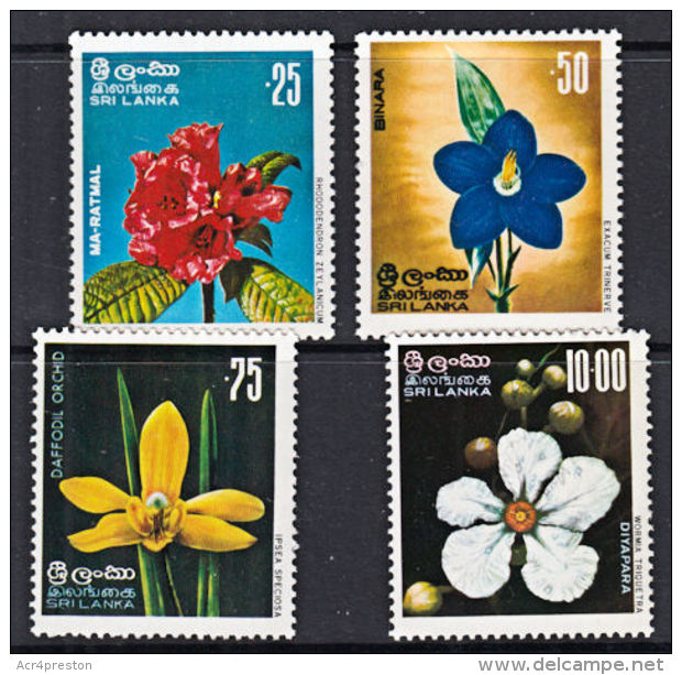 B0257 SRI LANKA 1976, SG 611-4  Indigenous Flowers,  MNH - Sri Lanka (Ceylon) (1948-...)