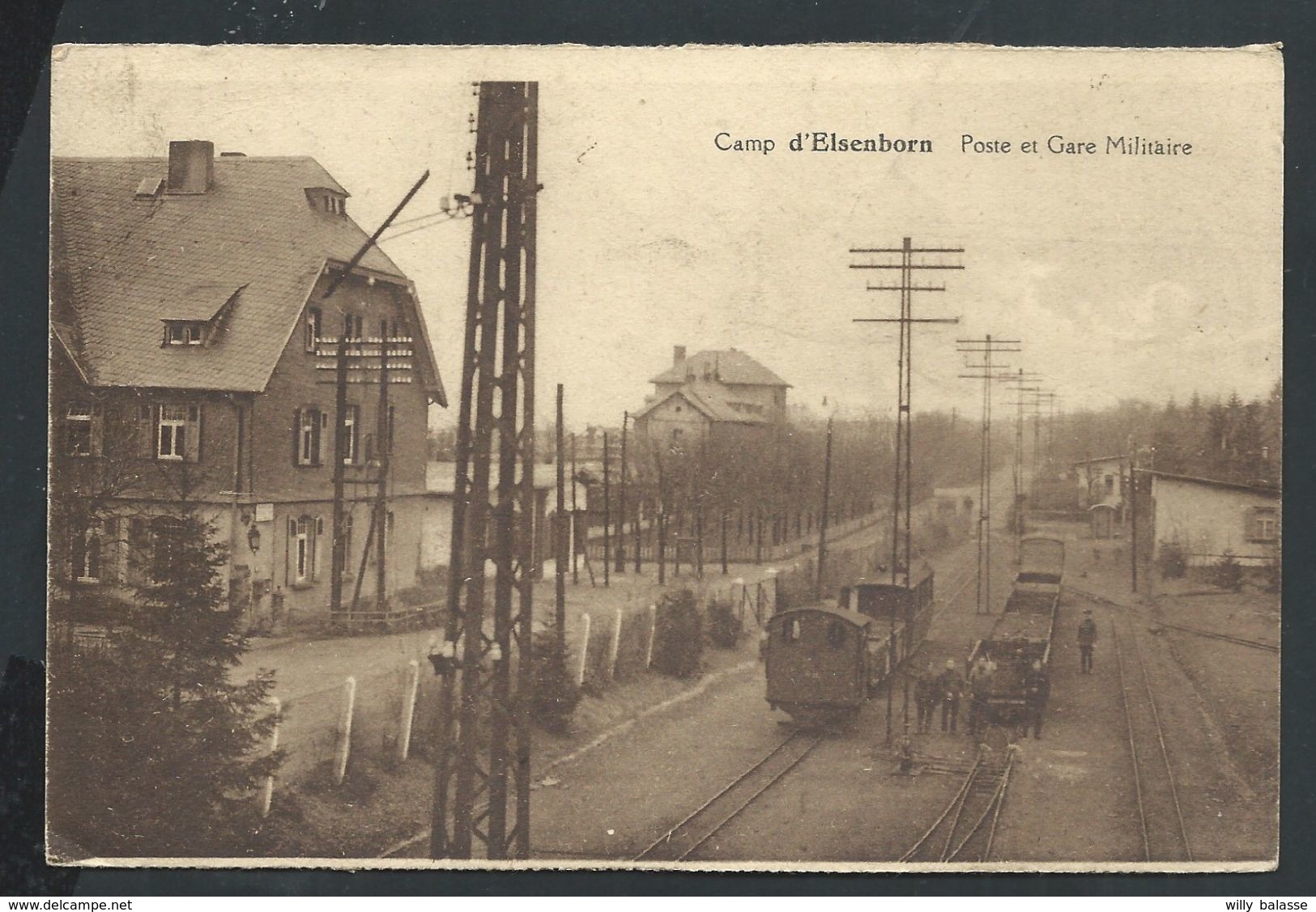 +++ CPA - Camp D'ELSENBORN - Poste Et Gare Militaire - Train Trein  // - Bütgenbach